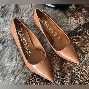 Calvin Klein Women's Brown Patent Heels